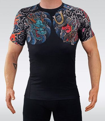 GroundGame BUSHIDO 3 s/S RASHGUARD-BLACK